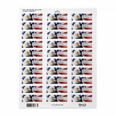 Bald Eagle Amerikaanse vlag retour adres label (Full Sheet)