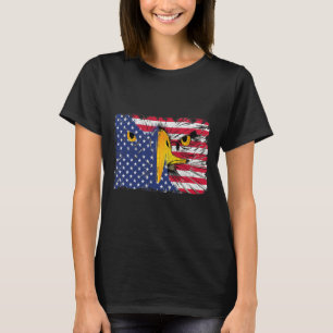 Bald Eagle Amerikaanse vlag USA 4 van juli T-shirt
