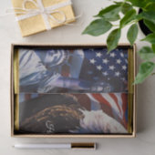 Bald Eagle an Statue of Liberty an American flag Tissuepapier (Geschenk)