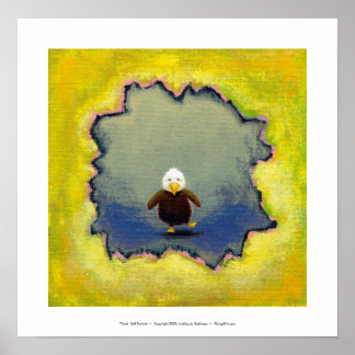 Bald eagle art wobable baby learning empowerment poster
