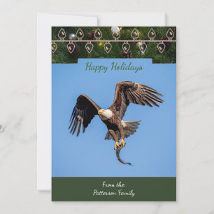 Bald Eagle avec un poisson Carte de Noël