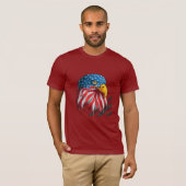 Bald Eagle Bird USA Flag Crying Symbol T-shirt (Voorkant volledig)