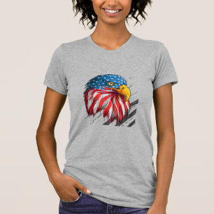 Bald Eagle Bird USA Flag Crying Symbol T-Shirt