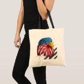 Bald Eagle Bird USA Flag Crying Symbol T-Shirt Tote Bag (Voorkant (product))