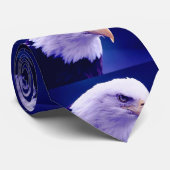 Bald Eagle Blue Tones Stropdas (Opgerold)