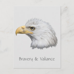 Bald Eagle Bravery & Valiance aanpasbaar Briefkaart