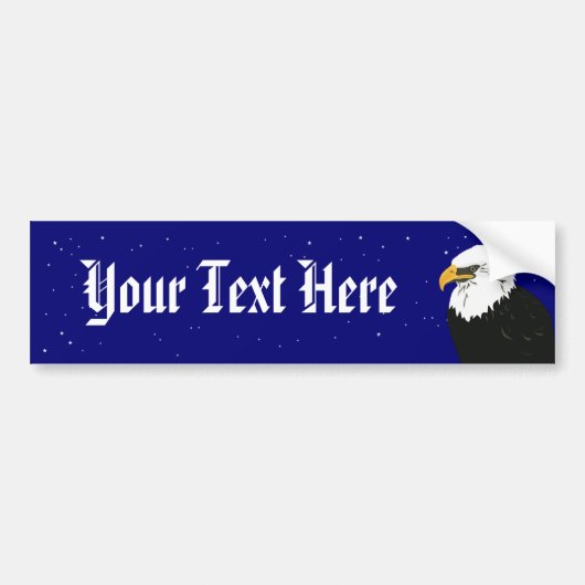 Bald Eagle Bumpersticker Sjabloon (Voorkant)