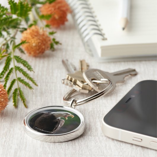 Bald Eagle Calling Sleutelhanger (Zijkant)