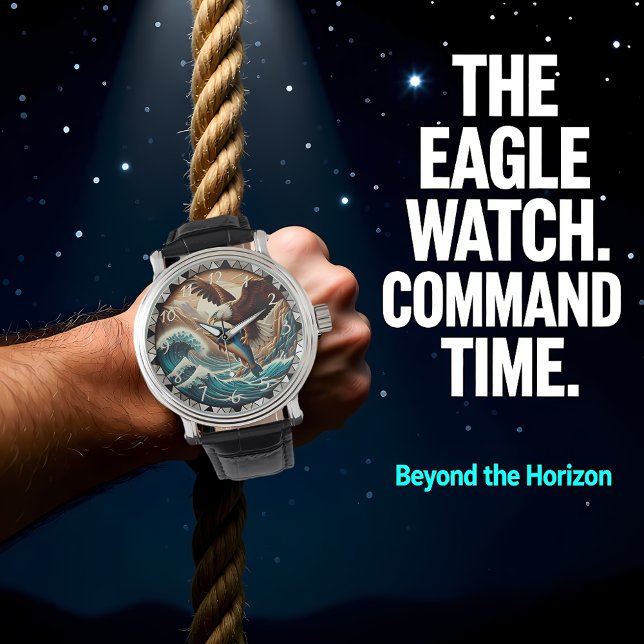 Bald Eagle Catching Fish Ocean Clock Horloge (Creator heeft geüpload)