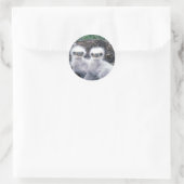 Bald Eagle Chicken Ronde Sticker (Tas)