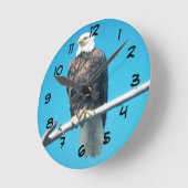 Bald Eagle Clock Ronde Klok (Hoek)
