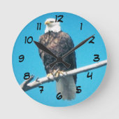 Bald Eagle Clock Ronde Klok (Voorkant)