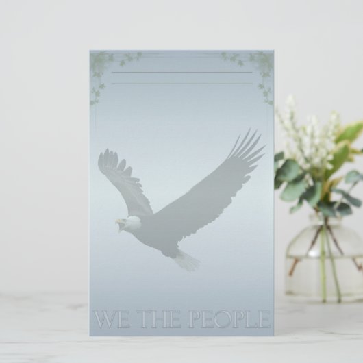 Bald Eagle Custom Stationery Briefpapier (Staand voorkant)