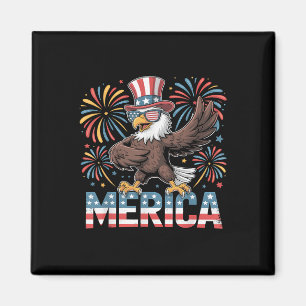 Bald Eagle Dancing ‘Amerika T-shirt Funny Patrioti Magneet