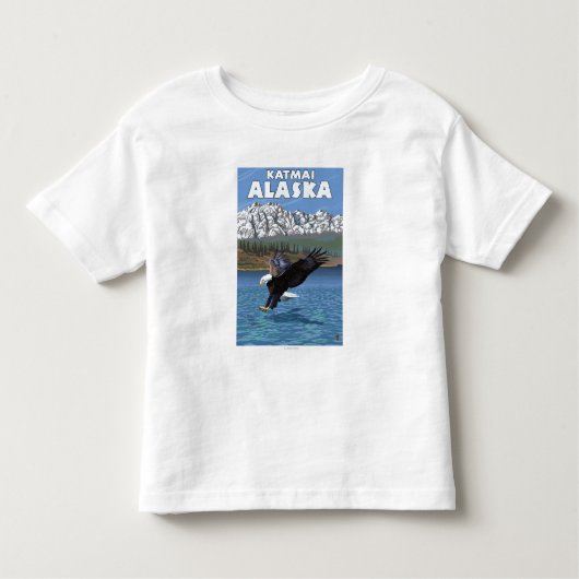 Bald Eagle Diving - Katmai, Alaska Kinder Shirts (Voorkant)