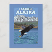 Bald Eagle Diving - Latouche, Alaska Briefkaart (Voorkant)