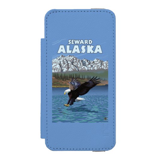 Bald Eagle Diving - Seward, Alaska Incipio iPhone Portemonnee Hoesje (Voorkant Agenda)