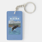 Bald Eagle Diving - Seward, Alaska Sleutelhanger (achterkant)
