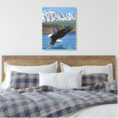 Bald Eagle Diving - Skagit Valley, Washington Canvas Afdruk (Insitu (Slaapkamer))