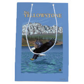 Bald Eagle Diving - West Yellowstone, MT Medium Cadeauzakje (Achterkant)