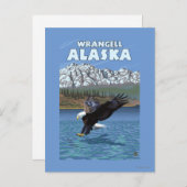 Bald Eagle Diving - Wrangell, Alaska Briefkaart (Voorkant / Achterkant)