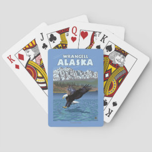 Bald Eagle Diving - Wrangell, Alaska Pokerkaarten