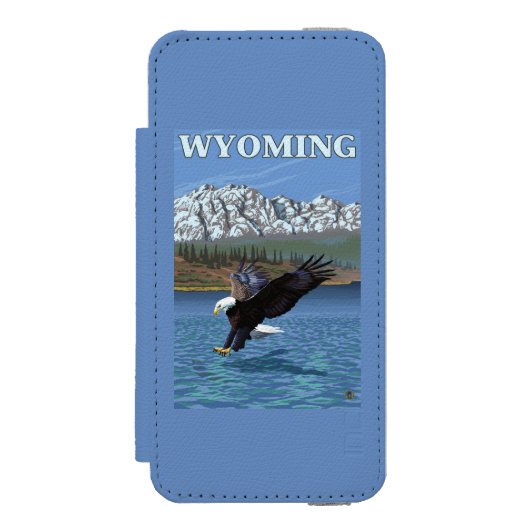 Bald Eagle Diving - Wyoming Incipio iPhone Portemonnee Hoesje (Voorkant Agenda)