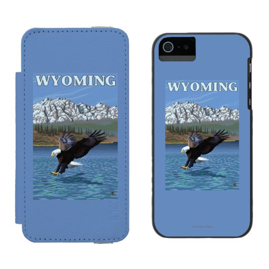 Bald Eagle Diving - Wyoming Incipio iPhone Portemonnee Hoesje (Naast elkaar)