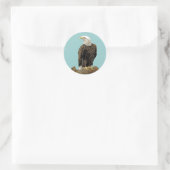 Bald Eagle Drawing Ronde Sticker (Tas)