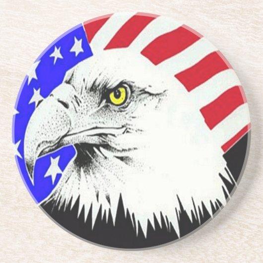 Bald Eagle en American Flag Onderzetter (Voorkant)