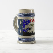Bald Eagle en de Amerikaanse vlag Bierpul (Voorkant links)
