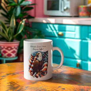 Bald Eagle en de Amerikaanse vlag Extra Grote Beker