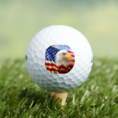 Bald Eagle en de Amerikaanse vlag Golfballen (Insitu Shirt)