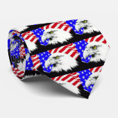 Bald Eagle en de Amerikaanse vlag Stropdas (Opgerold)