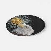 Bald Eagle en Fireworks Papieren Bordje (Gekanteld)