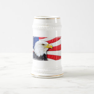 Bald Eagle en Flag Bierpul