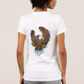 Bald Eagle en Flag T-shirt (Achterkant)