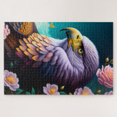 Bald Eagle en Flowers Legpuzzel (Horizontaal)