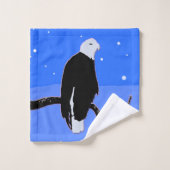 Bald Eagle en hiver - Art original de la faune (Gant de toilette)