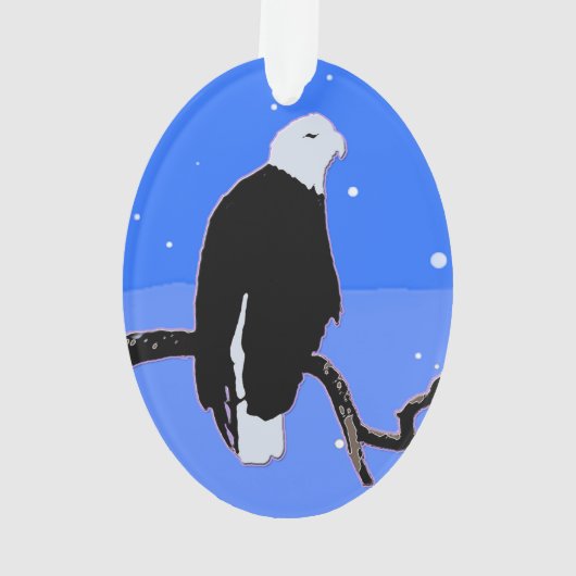 Bald Eagle en hiver - Art original de la faune (dos)