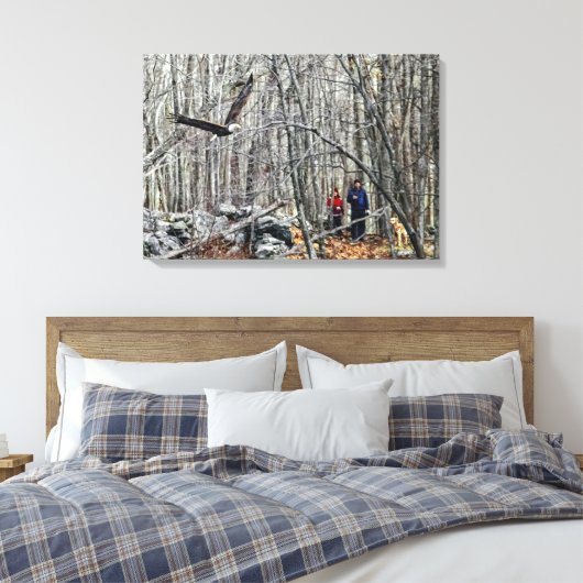 Bald Eagle Encounter Canvas Afdruk (Insitu (Slaapkamer))