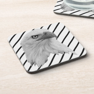 Bald Eagle Face Oil Paint, Bier Onderzetter