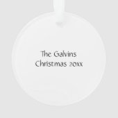 Bald Eagle Familienaam Ornament (achterkant)