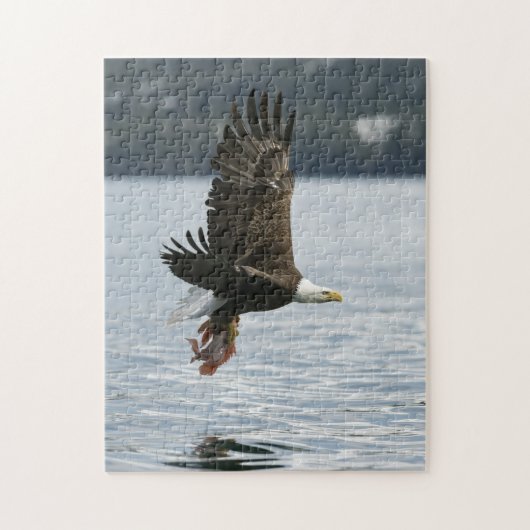 Bald Eagle Fish Retrieval Legpuzzel (Verticaal)