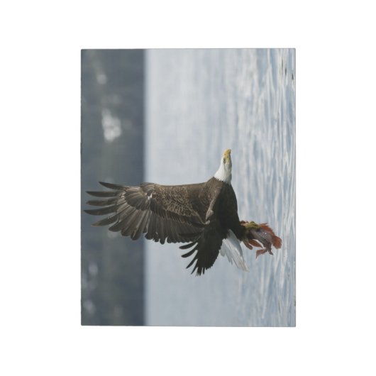 Bald Eagle Fish Retrieval Notitieblok (Gedraaid)