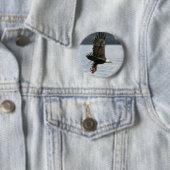 Bald Eagle Fish Retrieval Ronde Button 5,7 Cm (In situ)