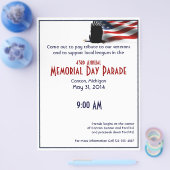 Bald Eagle Flies the Flag Memorial Day Flyer (Enkel)