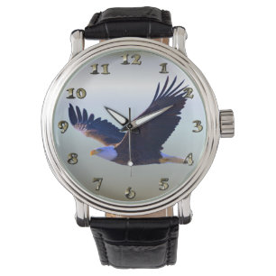 Bald Eagle Flying Horloge