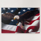 Bald Eagle flying in front and looking Legpuzzel (Horizontaal)