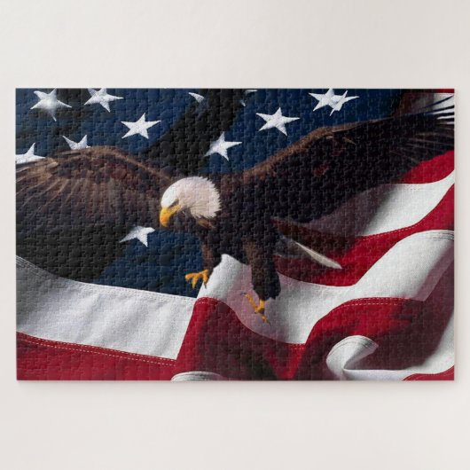 Bald Eagle flying in front and looking Legpuzzel (Horizontaal)